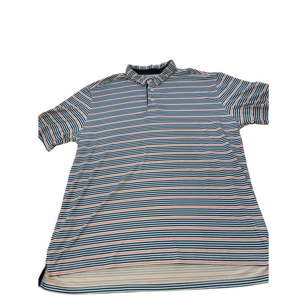 men's southern proper blue striped golf polo size XXL 2XL